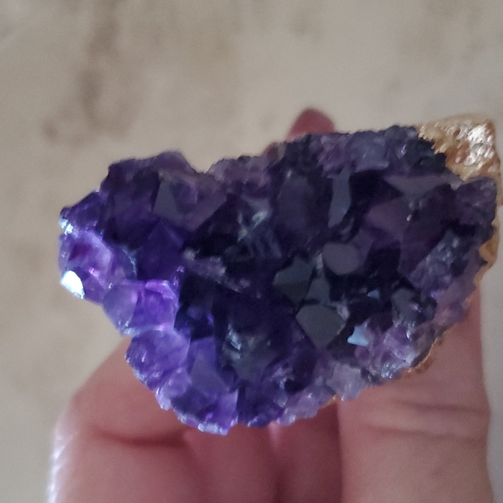 Genuine Amethyst Crystal Bottle Stopper nwot